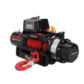 RUNVA WINCH 11XP PREMIUM RED EDITION 12V WITH SYNTHETIC ROPE & HANDHELD REMOTE