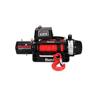 RUNVA Winch 11XP Premium Red Edition 12V With Synthetic Rope & Handheld Remote