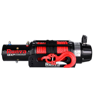 RUNVA WINCH 13XP PREMIUM 12V WITH SYNTHETIC ROPE