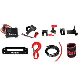 RUNVA WINCH EWB9500-Q PREMIUM 12V WITH SYNTHETIC ROPE