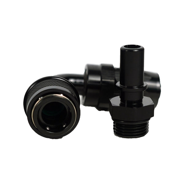 -8AN Push-Lock Quick Release Fitting - 90 Degree - SpeedUpPerformance