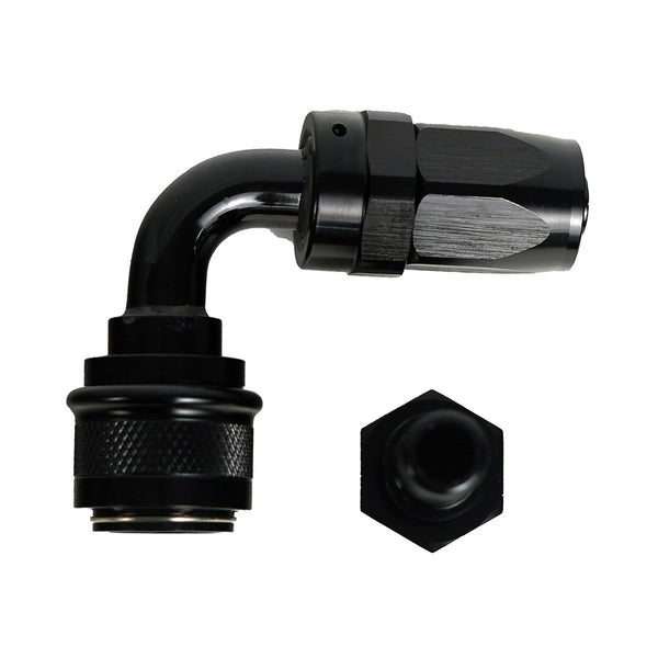 -8AN Push-Lock Quick Release Fitting - 90 Degree - SpeedUpPerformance