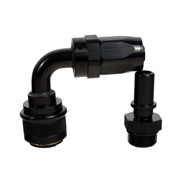 -8AN Push-Lock Quick Release Fitting - 90 Degree - SpeedUpPerformance