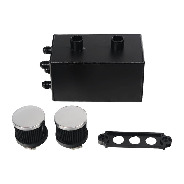 3.7L Universal Baffled Catch Can with Battery Tie Down Mount - SpeedUpPerformance