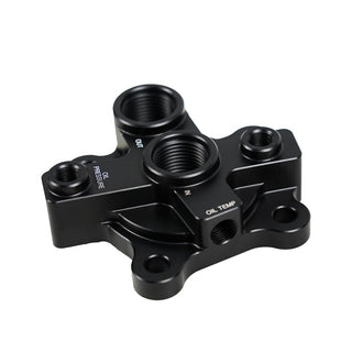 -10AN Oil Block / Filter Relocation for Nissan RB20 RB25 RB26 RB30 - SpeedUpPerformance