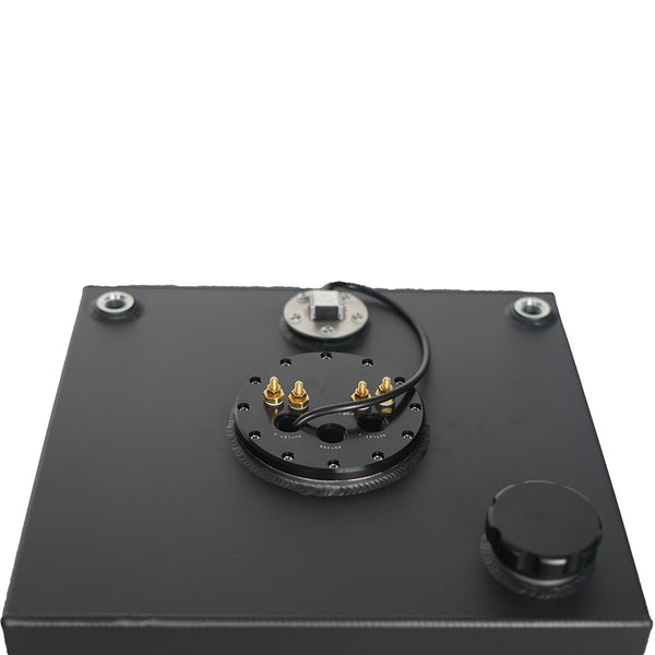 40 Litre Baffled Fuel Cell with Twin Pump Fuel Hanger - Black - SPEEDUPPERFORMANCE