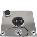 40 Litre Baffled Fuel Cell with Twin Pump Fuel Hanger - Silver - SPEEDUPPERFORMANCE