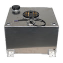 40 Litre Baffled Fuel Cell with Twin Pump Fuel Hanger - Silver - SPEEDUPPERFORMANCE