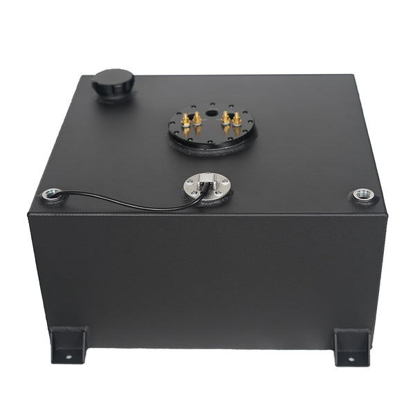 60 Litre Baffled Fuel Cell with Twin Pump Fuel Hanger - Black - SPEEDUPPERFORMANCE