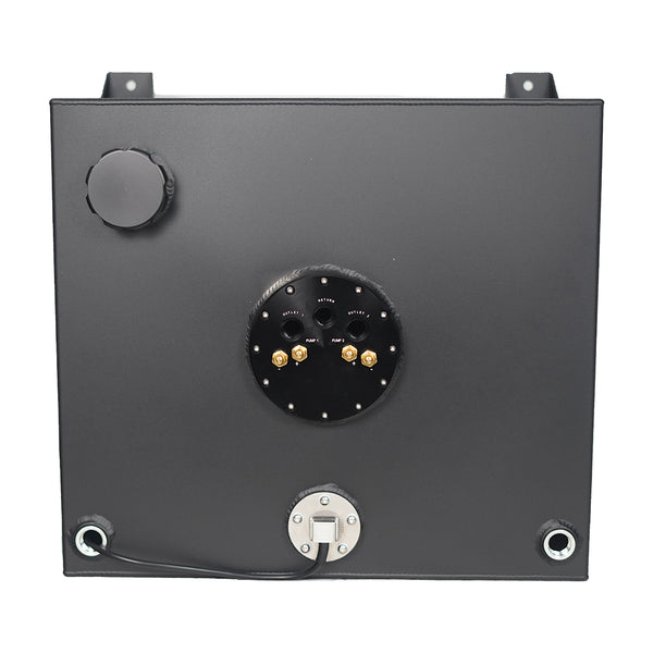 60 Litre Baffled Fuel Cell with Twin Pump Fuel Hanger - Black - SPEEDUPPERFORMANCE