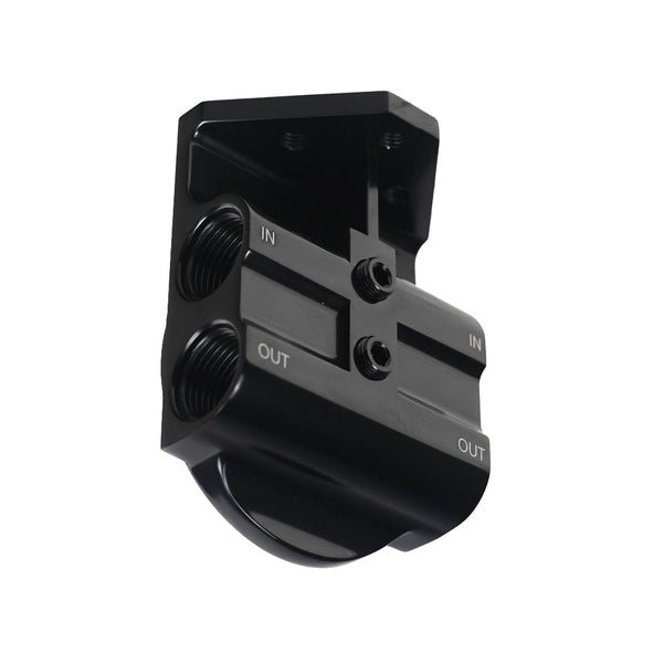 Universal 4-Port -10AN Remote Oil Filter Relocation / Oil Cooler Block - SpeedUpPerformance