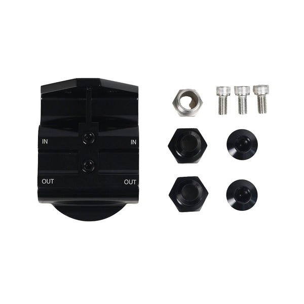 Universal 4-Port -10AN Remote Oil Filter Relocation / Oil Cooler Block - SpeedUpPerformance