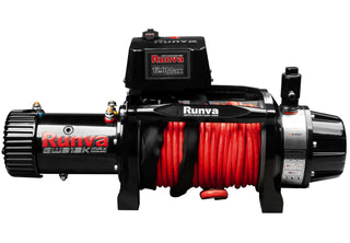 RUNVA WINCH EWB12K MAX 12V WITH ARMORTECH SYNTHETIC ROPE