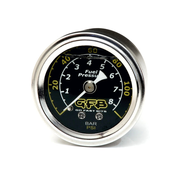 GFB 40mm Fuel Pressure Gauge - Fluid-Filled 0–120PSI / 8 Bar - Go Fast Bits - SpeedUpPerformance