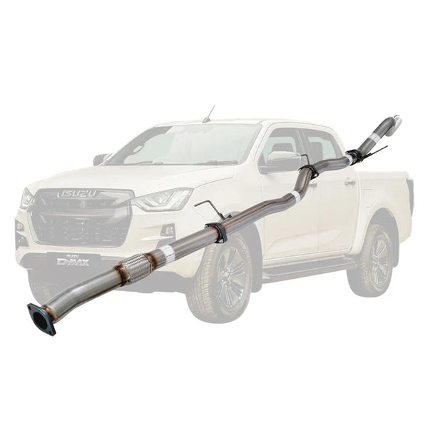 Isuzu D-MAX 2020-Onwards 3.0L 4JJ3-TCX 3 Inch DPF Back Exhaust - SpeedUpPerformance