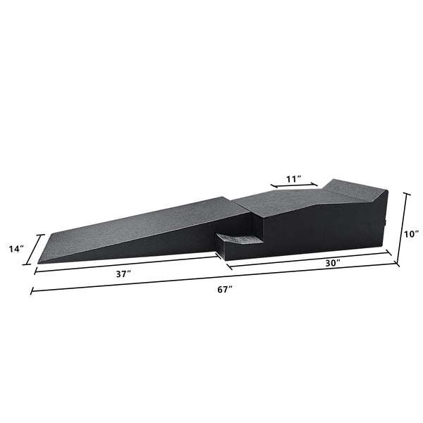Speed Up Performance 2-Piece Vehicle Ramps – Low Profile Car Service Ramps (Pair) - SPEEDUPPERFORMANCE