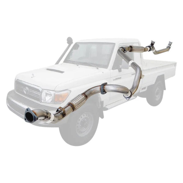 Toyota Landcruiser 79 Series VDJ79R V8 2007 - 10/2016 S Cab Ute 3 Inch Turbo Back Exhaust - SpeedUpPerformance