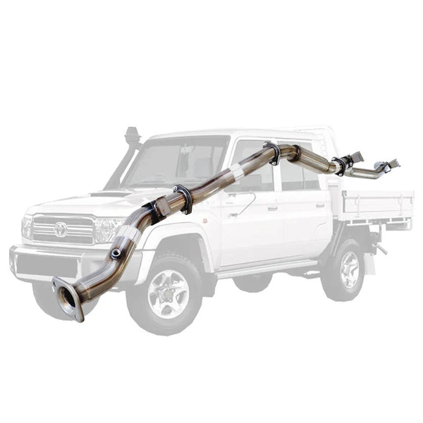 Toyota Landcruiser 79 Series VDJ79R V8 2017-onward Dual Cab Ute 3 Inch DPF Back Exhaust - SpeedUpPerformance