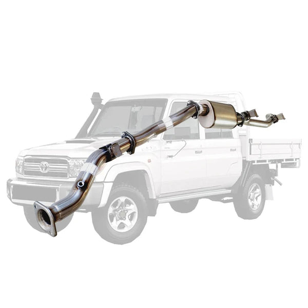 Toyota Landcruiser 79 Series VDJ79R V8 2017-onward Dual Cab Ute 3 Inch DPF Back Exhaust - SpeedUpPerformance