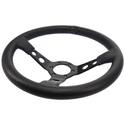 Raceworks 350mm Leather Dished Steering Wheel - SpeedUpPerformance