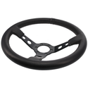 Raceworks 350mm Leather Dished Steering Wheel - SpeedUpPerformance