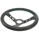 Raceworks 350mm Leather Dished Steering Wheel - SpeedUpPerformance