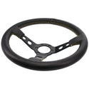 Raceworks 350mm Leather Dished Steering Wheel - SpeedUpPerformance