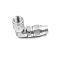-4AN 90 Degree Fitting (Stainless) -Ideal For Turbo Oil Lines (PTFE ONLY)